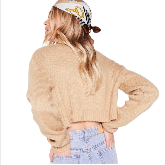 Nasty Gal Cropped Cardigan - Picture 2 of 4